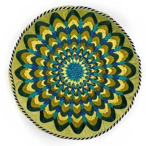 NWT Mackenzie Childs Proud Peacock Pillow